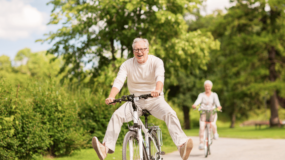 Older adults in a garden